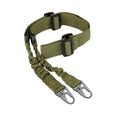 Tactical 1/2 Sling Multifunctional Adjustable Outdoor Hunting Accessory with Metal Eagle Beak Buckle for Shooting Use (Green)