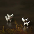 925 Sterling Silver Cat Earrings for Women Ladies Statement Jewelry Korean Earring