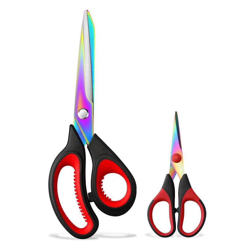 STARPRINT Premium Titanium Coated Plastic Handle Tailoring Scissors-Stainless Steel for Sewing & Fabric Cutting