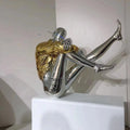Art Gallery Hand Made Resin Statue Good Quality Mirror Shinny Finish Large Size Artwork Port Art Statue Decoration Sculpture