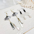 Chinese Classic Style Women's Light Luxury Earring Personalized Natural Shell Long Tassel Earrings Freshwater Pearl Fan Earrings