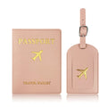Customize Logo Luggage Tag Travel Gift Set Pu Leather Passport Cover Travel Cover PU Custom Passport Holder