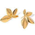 HOVANCI Jewelry Supplies Ladies Stainless Steel Earrings Wedding Flower Leaf 316 Stainless Steel Earring Woman