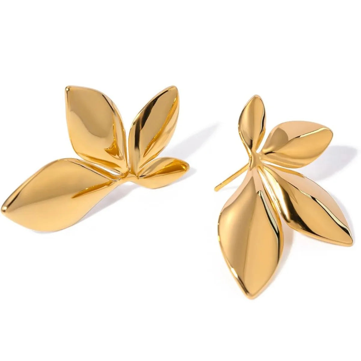 HOVANCI Jewelry Supplies Ladies Stainless Steel Earrings Wedding Flower Leaf 316 Stainless Steel Earring Woman