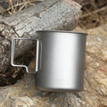 Titanium Pot Lightweight Titanium 750ml Pot with Folding Spork Water Cup for Outdoor Camping Hiking Backpacking Picnic