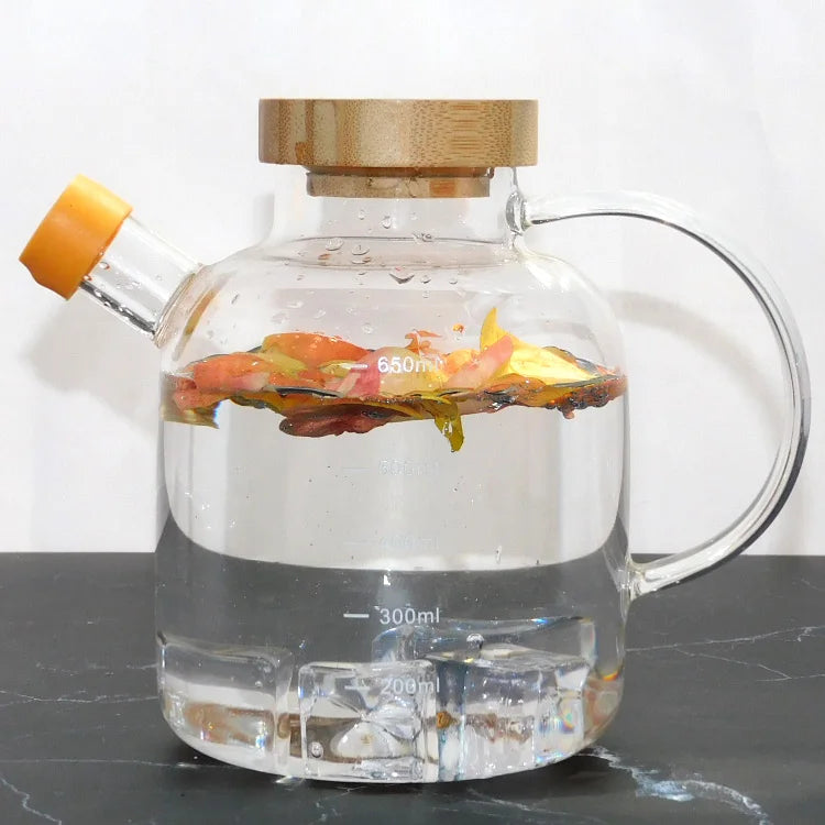 Kitchen Assistant Health High Borosilicate Glass Oil Water Coffee Tea Dispenser Bottles Pot Storage
