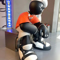 Hip Hop Boy Fiberglass Resin Sculpture for Outdoor Market Decoration Customizable Size and Color