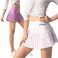 Custom Logo Women Buttery Soft Built-in Short Golf Skirt Pleated Running Workout Tennis Skirt