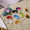 Goldfish Color Three-dimensional Plastic Crystal Nail Art Charms 10pcs 3D Rainbow Mermaid Tail Set