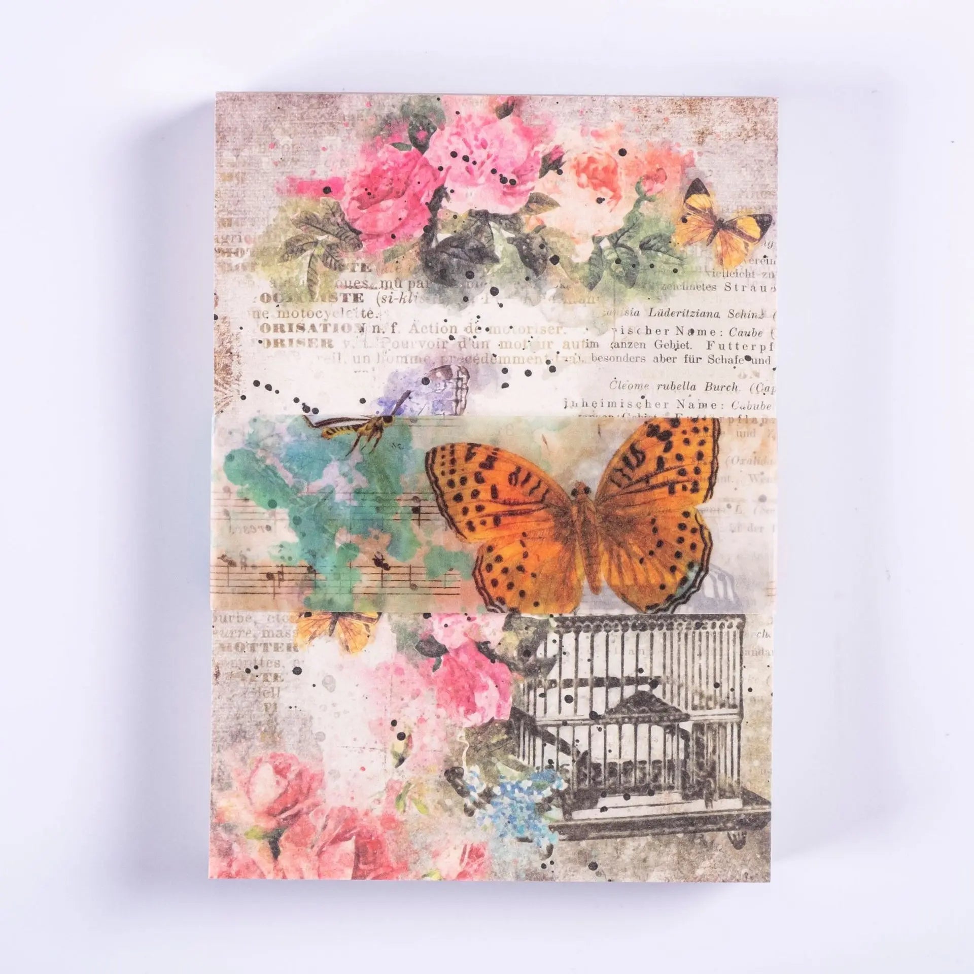 100pieces Per Pack Material Paper Book Wind Biography Letter Series Retro Collage Notebook DIY Note Base Paper 8 Designs
