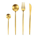 Gold Western Luxury Cutlery Set 304 Stainless Steel Spoon Fork for Restaurants and Weddings for Business Gifts