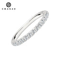 Best Selling Trendy Fashion Women Luxury Fine Jewelry 1.5mm Moissanite S925 Sterling Silver Tennis Ring Christmas