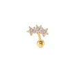 Rainbowking Best Price S925 Sterling Silver Personalized Snowflake Nose Rings & Studs
