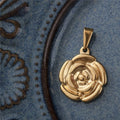 No Fade Jewelry Stainless Steel Flower Custom Charm Pendant for Women