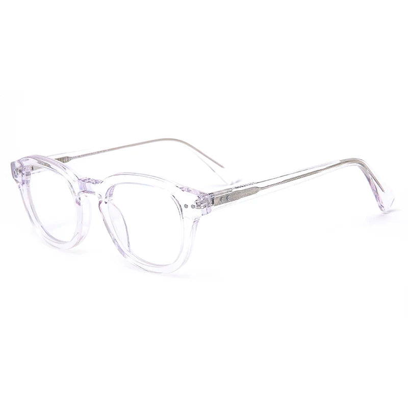 JS60006 Wholesale Fashion clear Oval Acetate Frame Optical Glasses