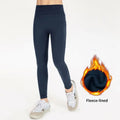 High Waist Gym Fitness Workout Pants Fitness Fleece-lined Girls Leggings Sport New Style Tennis Girls Kids Leggings