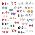 30 Pairs Colorful Cute Stud Earrings Hypoallergenic Earrings Earrings for Girls and Women