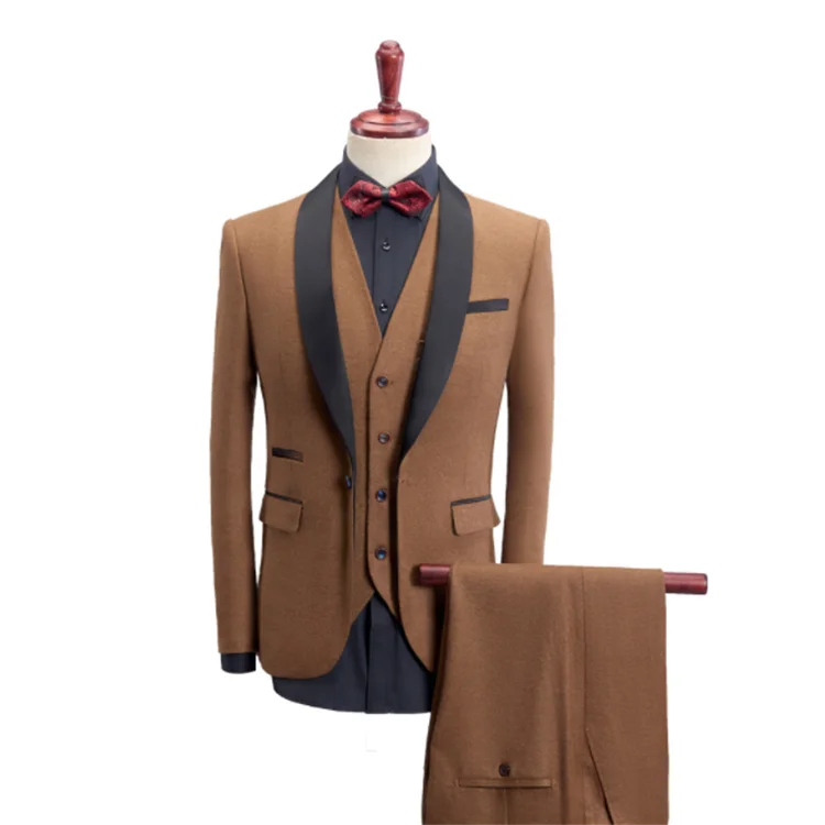 Men's Slim One-button Suit Wedding Suits 3 Pieces Suits