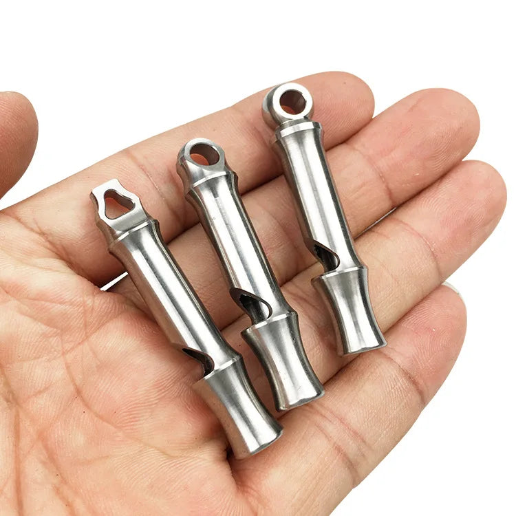 EDC Pet Training Sports Outdoor Survival Whistle titanium alloy Lifeguard Emergency High-frequency Earthquake Relief Whistle