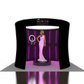Modern Design Custom Aluminum Tension Fabric Pillowcase Backdrop Photobooth Tradeshow Exhibition Vogue 360 Photo Booth Enclosure