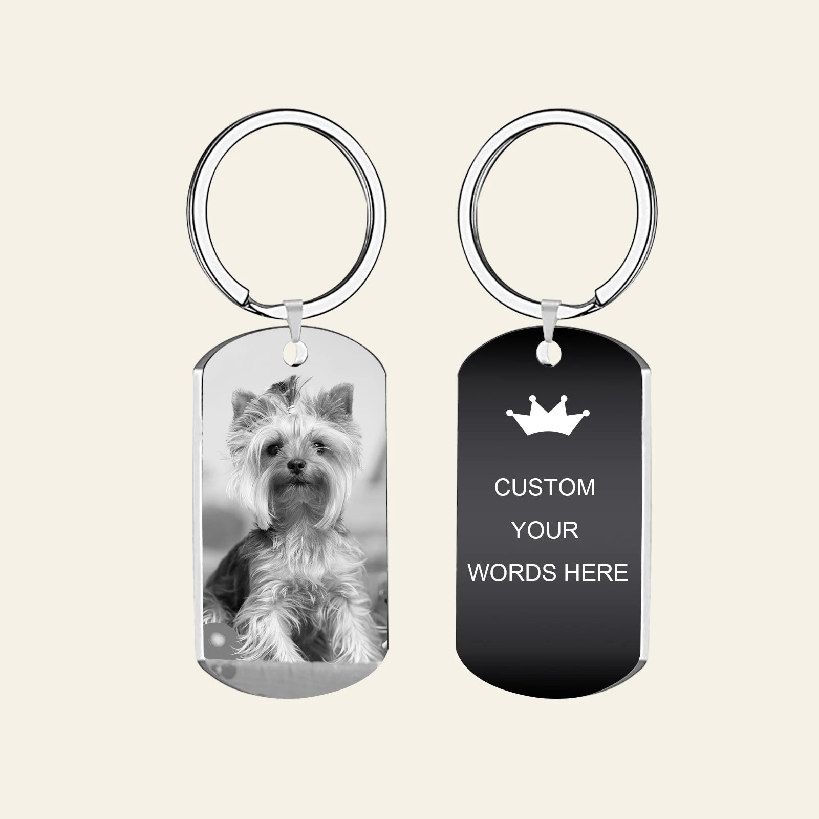 China Best Service Stainless Steel Custom Metal Keychains Personalized Keychains Logo Printing OEM/ODM