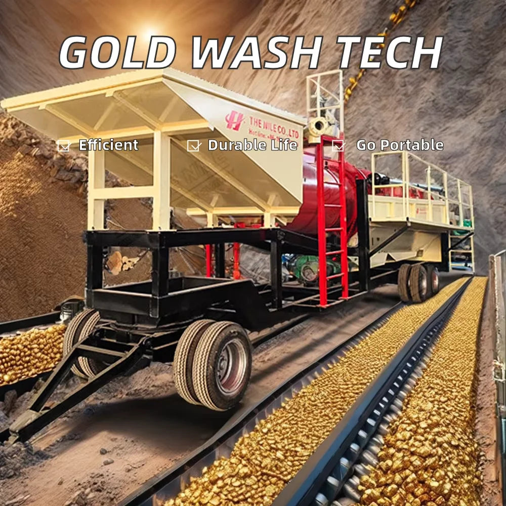 High Efficiency Alluvial Gold Mining Washing Plant Drum Fine Gold Sluice Box Mining Machine Sieving Machine for Gold Mine