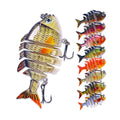 Wholesale JM067 8cm 15g Artificial ABS Hard Plastic Baits 6 Sections Multi Jointed Minnow Fishing Lures