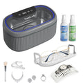 Ultrasonic Cleaner Manufacturer Sunled Innovation Black Touchscreen Digital Mini Ultrasonic Eyewear Cleaner with Liquid Set