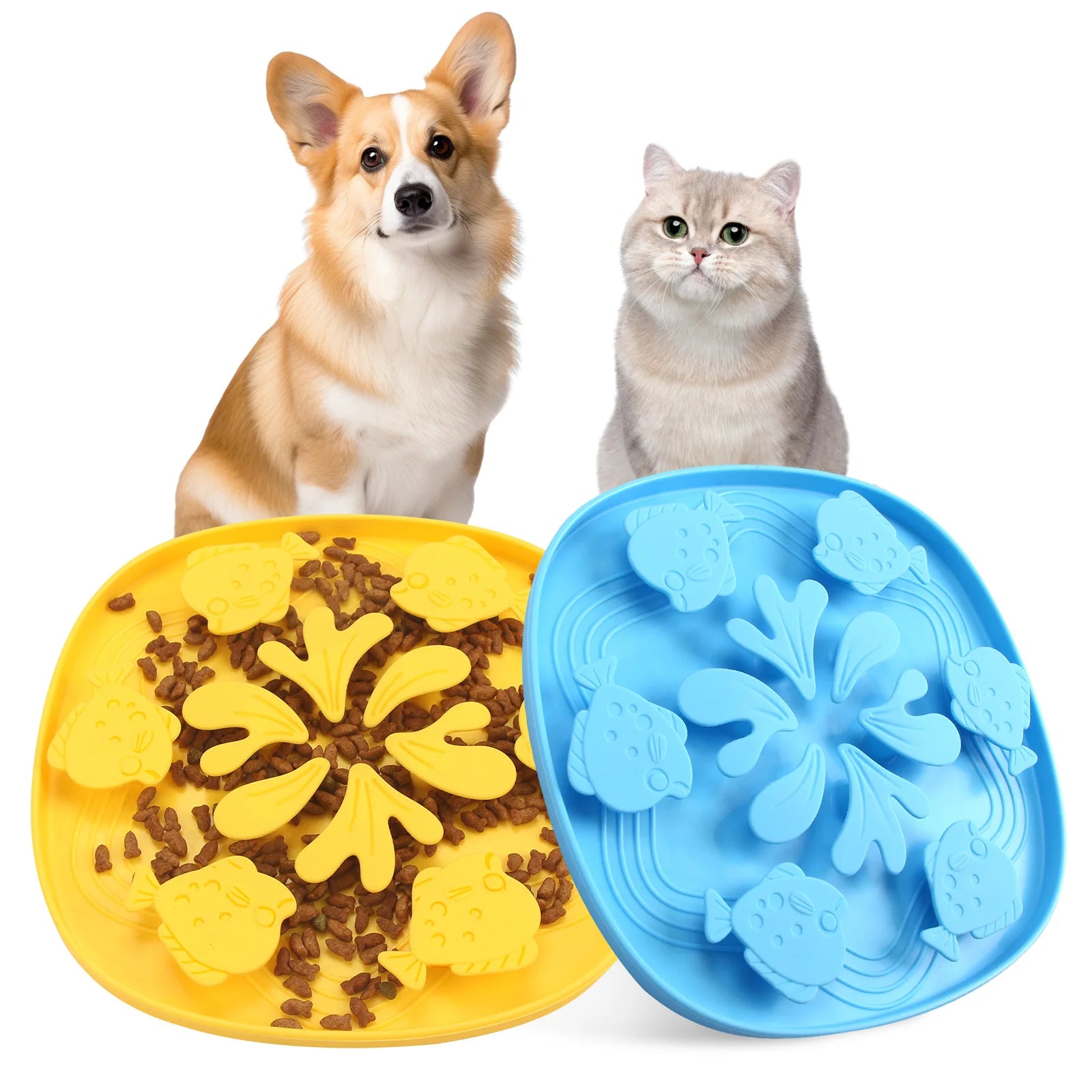OEM Anti-choking Interactive Slow Food Plate Pet Bowl Dog Puzzle Chew Bowl Squeaky Anti-Boredom Pet Accessories Dog Feeder Toys