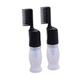 100ml 120ml clear factory price empty hair coloring dyeing bottle shampoo application oil bottle with comb
