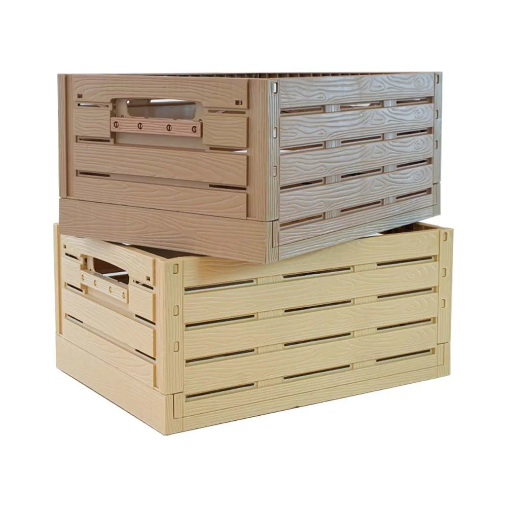 OWNSWING Plastic Folding Turnover Box Storage Transport Storage Basket Living Room Sundries Clothes Storage Basket