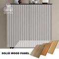 MUMU Siding Fluted Flexible Decorative Wall Covering Wood Grain 3D Ceiling Board Wooden Wall Panel