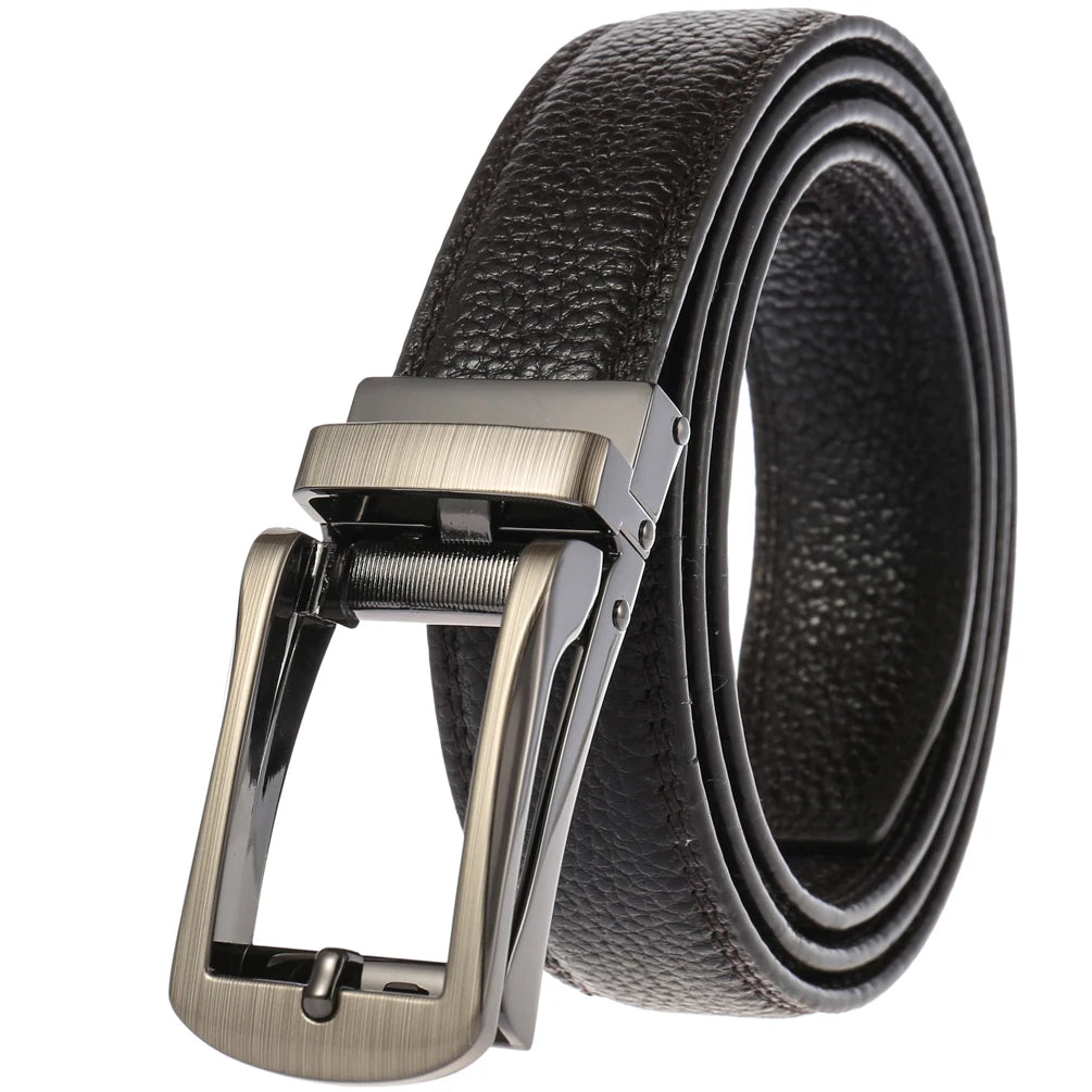 Leather Belts for Men Metal Automatic Buckle LY33-2209-5