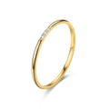 Fanyue 2023 Custom Gold Plated Stainless Steel Cluster Rings Trendy Three Rhinestone Diamond Jewelry