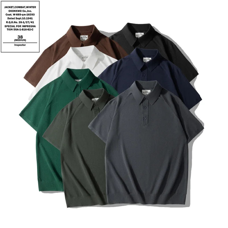 Summer Men's Polo Shirts Wholesale Mens Knit Black Tshirts Gola Shirt Custom Logo Polo Shirt Tommyed Golf Wholesale Supplier