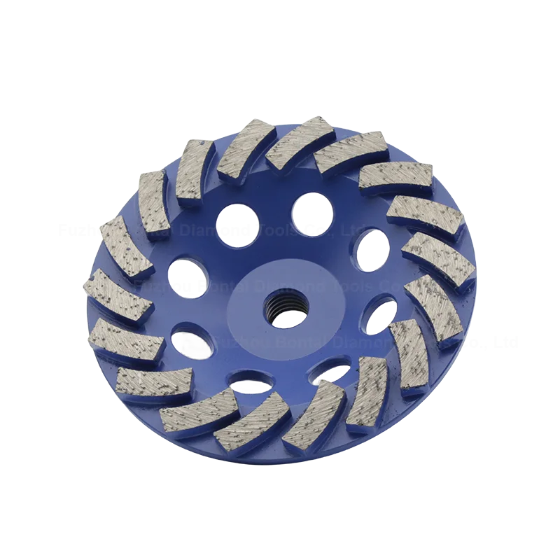 5 4 Inch 6mm Segments Turbo Hilty Diamond Cup Wheel Discs for Angle Grinder to Sanding the Concrete Floor