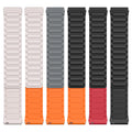 22mm Sport Quick Release Watch Strap Double Color Silicone Rubber Wrist Band with Magnetic for Samsung Watch