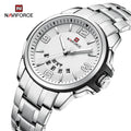 NAVIFORCE 9215S SBW Factory Custom Logo Cheap Quartz Watch Men Wrist Stainless Steel Band Luminous Hands Calendar Business Watch