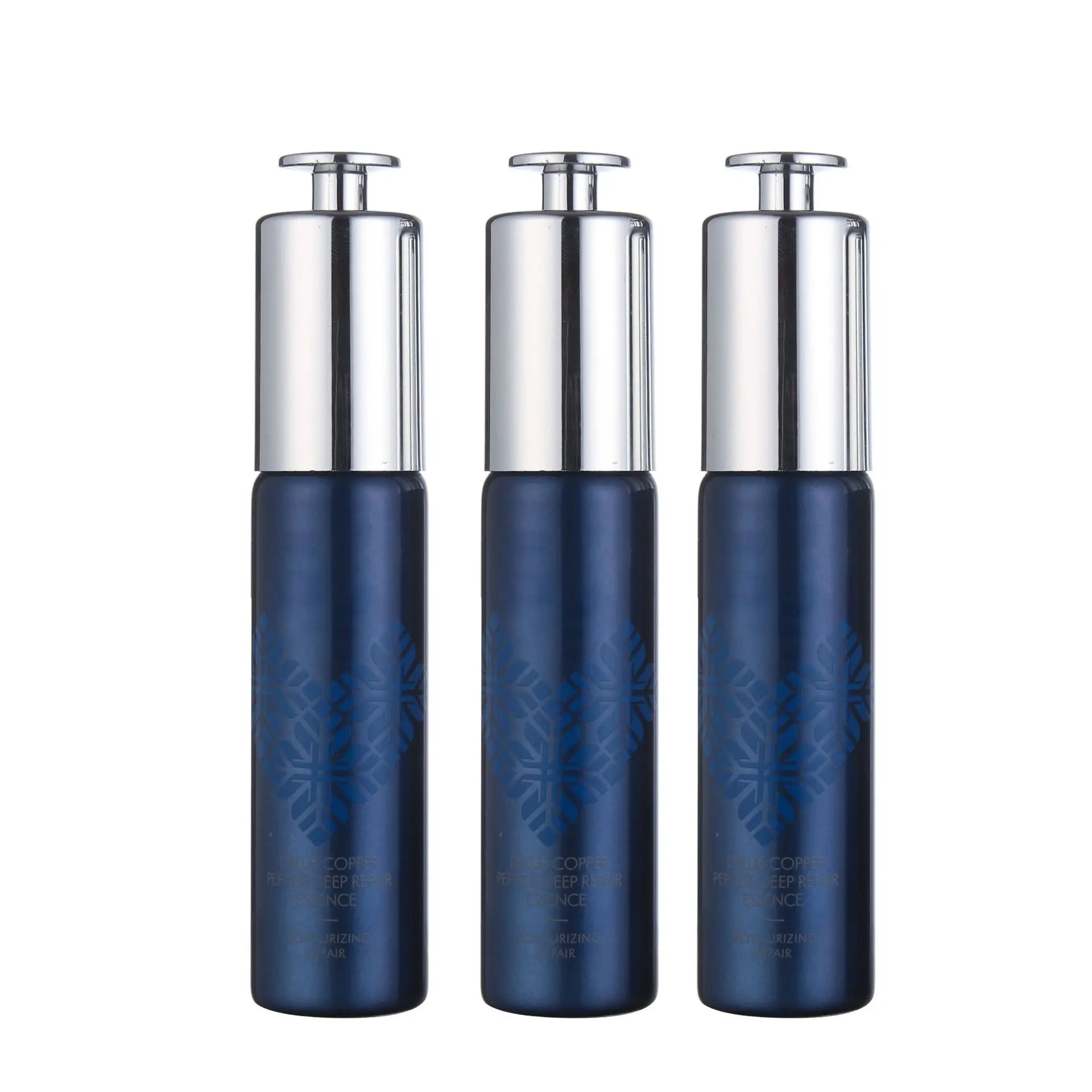 High-End 30ml Cosmetic Container Bottle New Design Thin Wall Dropper with Straight Pressure Pump for Facial Cleanser