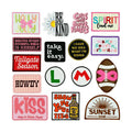 Wholesale Letter Howday Kiss Baseball Embroidery Patch Custom logo Design Applique  Iron on Patch for Clothing Hat DIY
