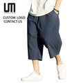 Clearance Sales Men Japanese Style Summer Short Pants - Hip Hop Casual Loose Fit Cotton Linen (Plus Size Hawaii Vacation Pants)
