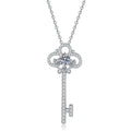 Hot Sale 925 Sterling Silver Jewelry Twilight Saga Keys 0.5carat Vvs D Moissanite Jewelry Pendant Necklace for Women