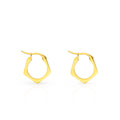 Chris April in Stock 316L Stainless Steel PVD Plated Minimalist Pentagong Hoop Earrings