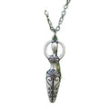 Triple Moon Fertility Goddess Pregnancy Pendant Necklace Lucky Wiccan Wishing Jewelry Gift