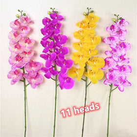 YOPIN 259 Wedding Decoration Orchid Huge 11 Heads Orchid Large White Real Touch Latex Phalaenopsis