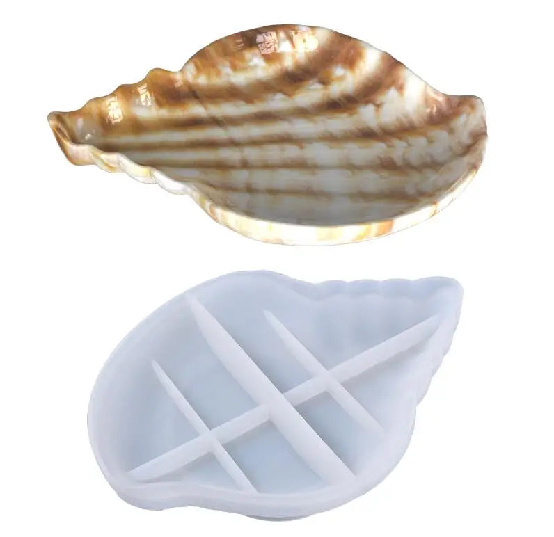 HY Conch Bowl Dish Resin Tray Mold for for Making Candle Holder