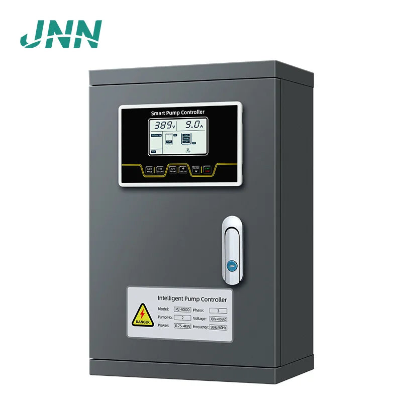 JNN Automatic Water Pump Controller 0.75-4kw Power Three-Phase/Single-Phase Brass Submersible Pump Control Panel Box for Wells