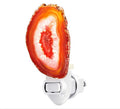 Agate Night Light Agate Slice Light Crystal Nightlight Plug Into Wall with Switch Home Decor Hallway Lights US Plug Only