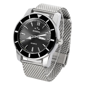 Mens Watches Top Brand Luxury Luminous/Multiple Time Zone Stainless Steel Glass Quartz Analog Wristwatches Men Clocks
