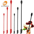 3Pcs Double Head Mini Silicone Spatula for Thin Jar Makeup Butter Cake Spatula With Spoon Reusable Spatula Set for Kitchen Tools